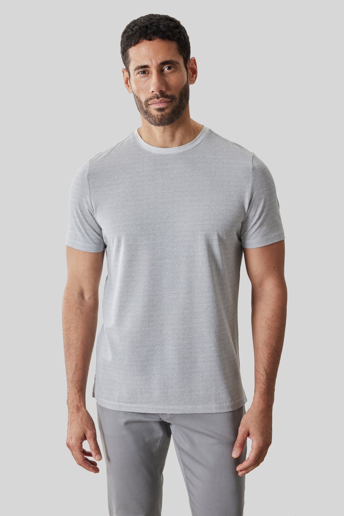 T-Shirt col rond pour homme par Robert Barakett | RB61191 Roscoe Gris Minéral | Boutique Vvög, vêtements mode pour homme et femme