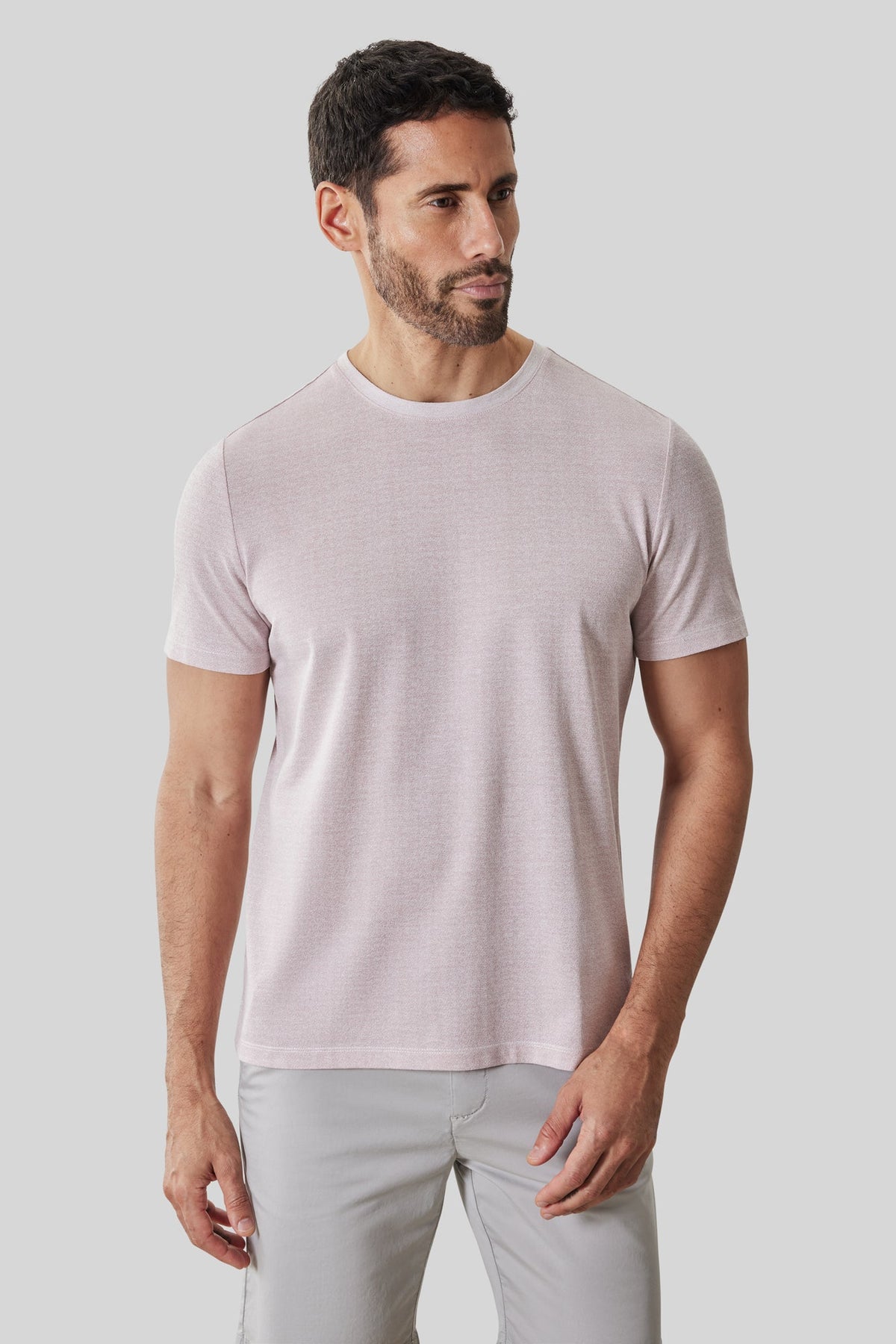 T-Shirt col rond pour homme par Robert Barakett | RB61191 Roscoe Rose | Boutique Vvög, vêtements mode pour homme et femme