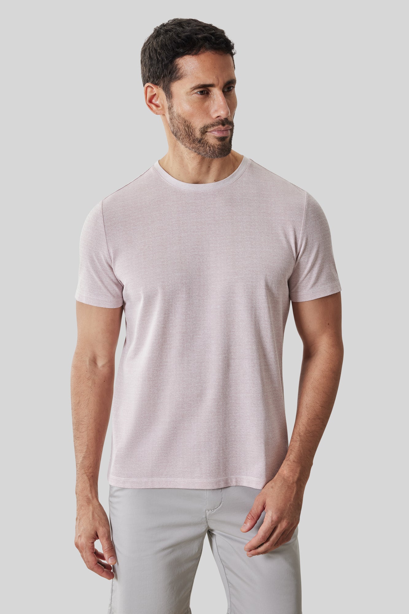T-Shirt col rond pour homme par Robert Barakett | RB61191 Roscoe Rose | Boutique Vvög, vêtements mode pour homme et femme