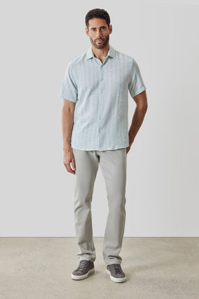 Chemise tissée pour homme par Robert Barakett | RB61196 Satoru Aqua | Boutique Vvög, vêtements mode pour homme et femme