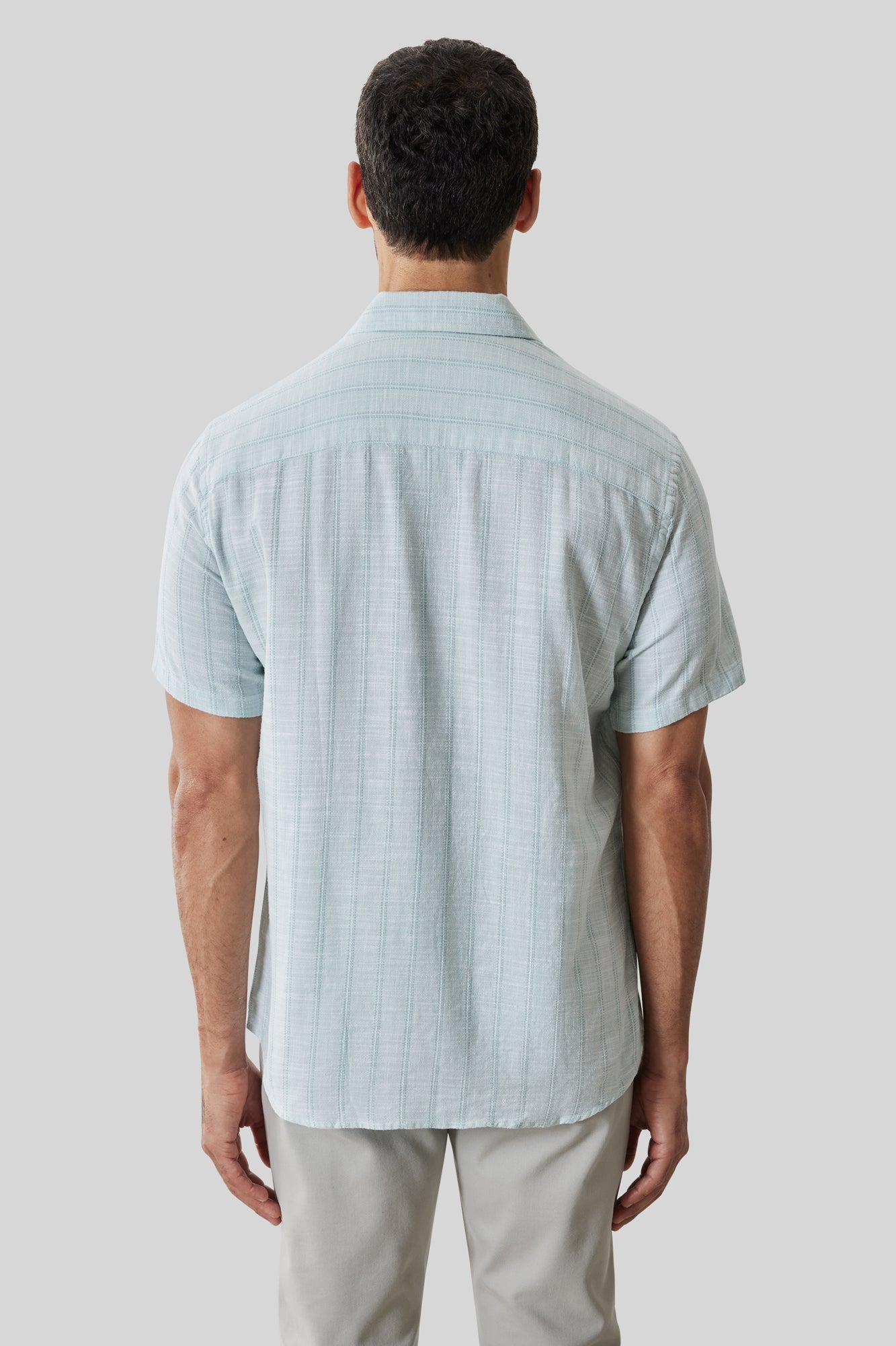 Chemise tissée pour homme par Robert Barakett | RB61196 Satoru Aqua | Boutique Vvög, vêtements mode pour homme et femme