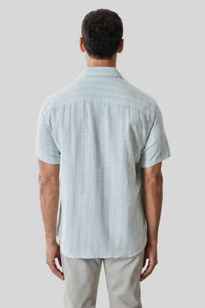 Chemise tissée pour homme par Robert Barakett | RB61196 Satoru Aqua | Boutique Vvög, vêtements mode pour homme et femme