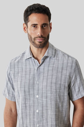 Chemise tissée pour homme par Robert Barakett | RB61196 Satoru Noir | Boutique Vvög, vêtements mode pour homme et femme