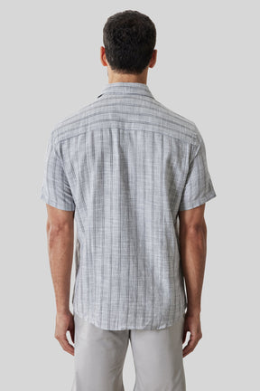 Chemise tissée pour homme par Robert Barakett | RB61196 Satoru Noir | Boutique Vvög, vêtements mode pour homme et femme