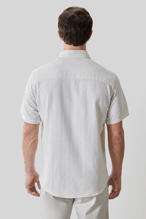 Chemise tissée pour homme par Robert Barakett | RB61196 Satoru Ficelle | Boutique Vvög, vêtements mode pour homme et femme