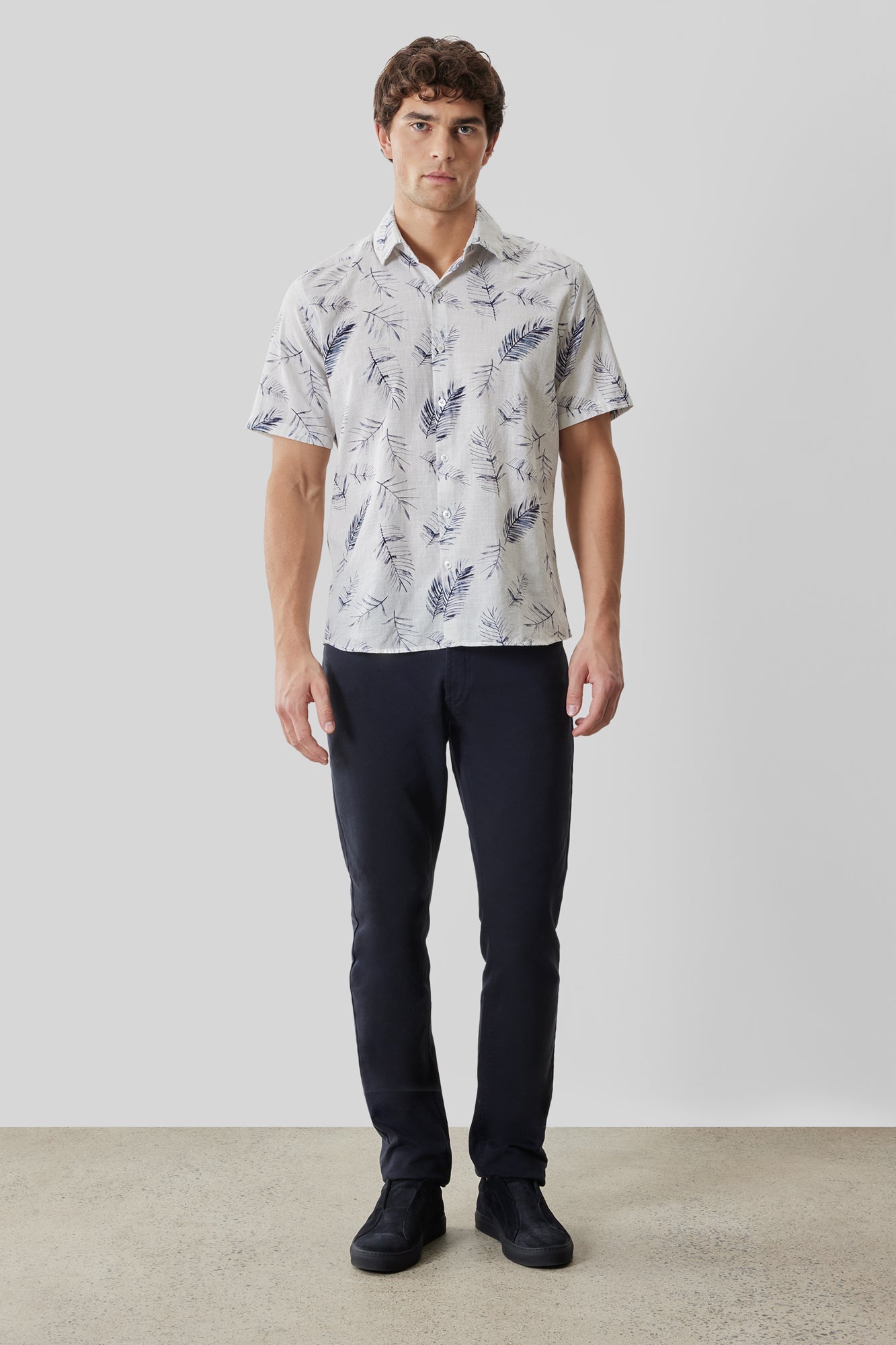 Chemise tissée pour homme par Robert Barakett | RB61200 Manolo Blanc | Boutique Vvög, vêtements mode pour homme et femme