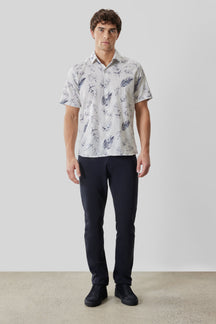 Chemise tissée pour homme par Robert Barakett | RB61200 Manolo Blanc | Boutique Vvög, vêtements mode pour homme et femme