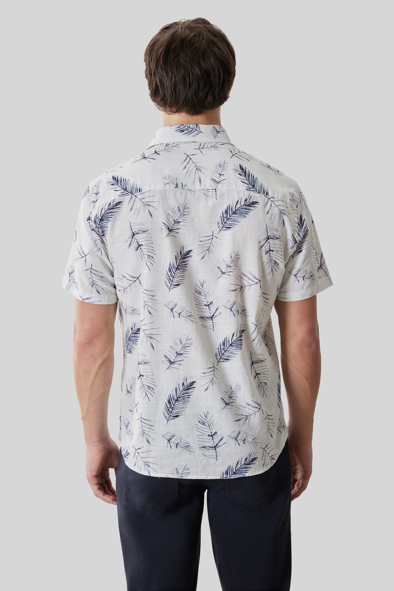 Chemise tissée pour homme par Robert Barakett | RB61200 Manolo Blanc | Boutique Vvög, vêtements mode pour homme et femme