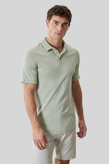 Polo col texturé pour homme par Robert Barakett | RB61210 Georgia Vert Désert | Boutique Vvög, vêtements mode pour homme et femme