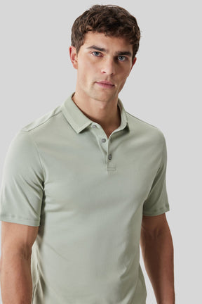 Polo col texturé pour homme par Robert Barakett | RB61210 Georgia Vert Désert | Boutique Vvög, vêtements mode pour homme et femme