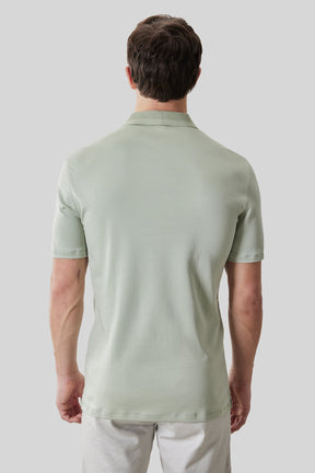 Polo col texturé pour homme par Robert Barakett | RB61210 Georgia Vert Désert | Boutique Vvög, vêtements mode pour homme et femme