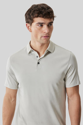 Polo col texturé pour homme par Robert Barakett | RB61210 Georgia Pierre De Lune | Boutique Vvög, vêtements mode pour homme et femme