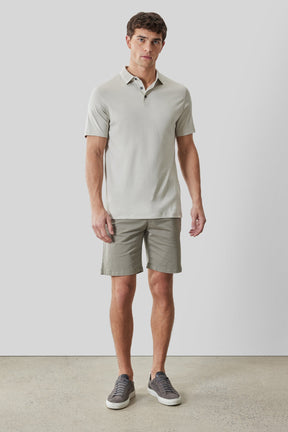 Polo col texturé pour homme par Robert Barakett | RB61210 Georgia Pierre De Lune | Boutique Vvög, vêtements mode pour homme et femme