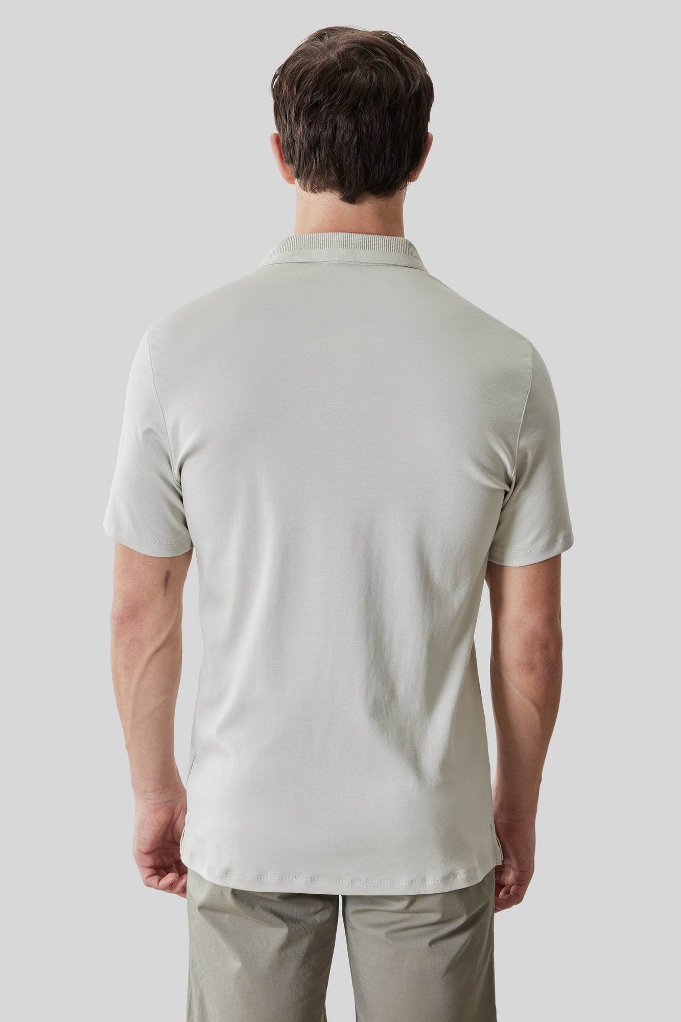 Polo col texturé pour homme par Robert Barakett | RB61210 Georgia Pierre De Lune | Boutique Vvög, vêtements mode pour homme et femme
