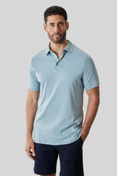 Polo col texturé pour homme par Robert Barakett | RB61210 Georgia Sarcelle Douce | Boutique Vvög, vêtements mode pour homme et femme
