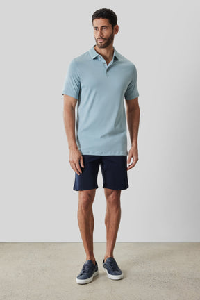 Polo col texturé pour homme par Robert Barakett | RB61210 Georgia Sarcelle Douce | Boutique Vvög, vêtements mode pour homme et femme