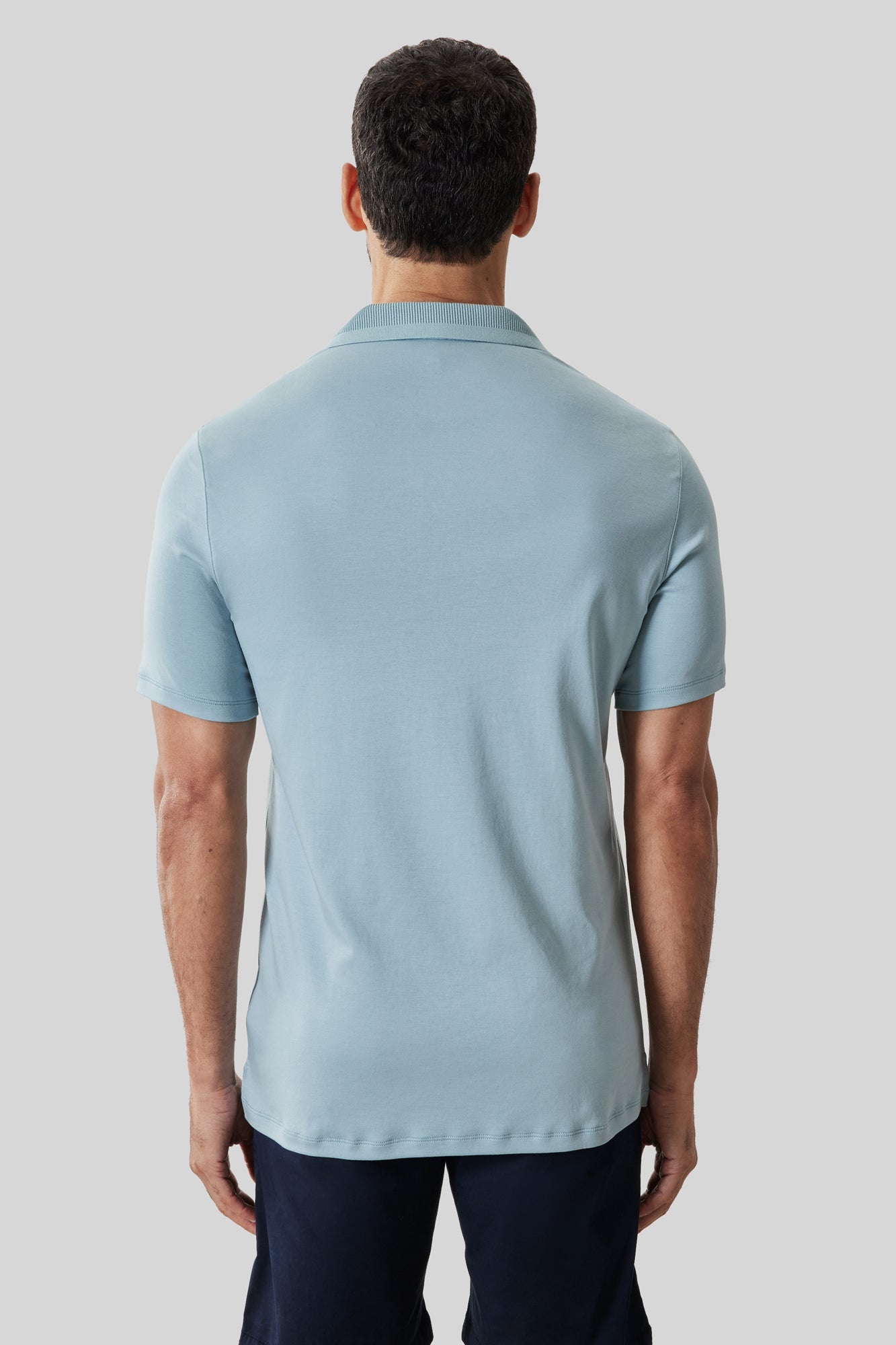 Polo col texturé pour homme par Robert Barakett | RB61210 Georgia Sarcelle Douce | Boutique Vvög, vêtements mode pour homme et femme