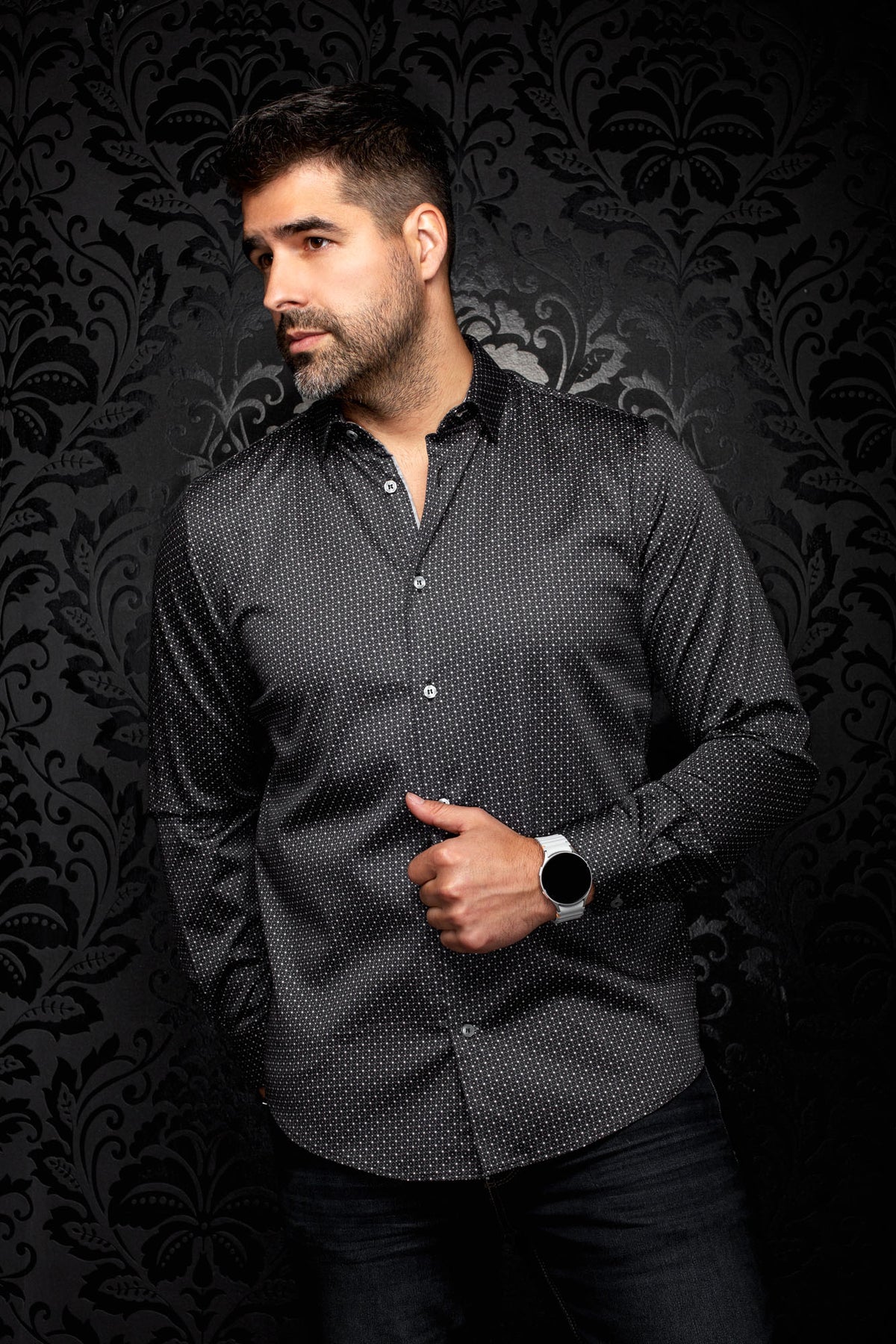 Chemise pour homme par Au Noir, vue de cote