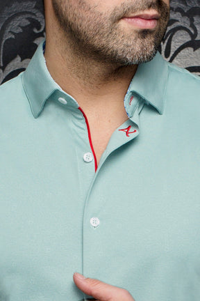 Knit long sleeve shirt for men by Au Noir | ROSMARINO Green | Boutique Vvög, complete inventory of the Au Noir brand
