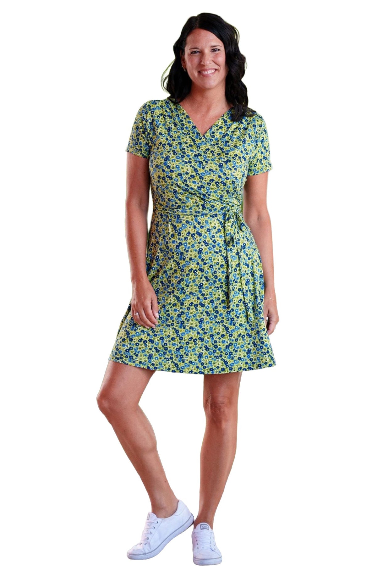 Robe pour femme par Rien ne se perd, tout se crée | Margarita Vert Bleu | Boutique Vvög, vêtements mode pour homme et femme