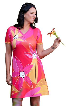 Robe pour femme par Rien ne se perd, tout se crée | Aperol Couleurs Chaudes | Boutique Vvög, vêtements mode pour homme et femme