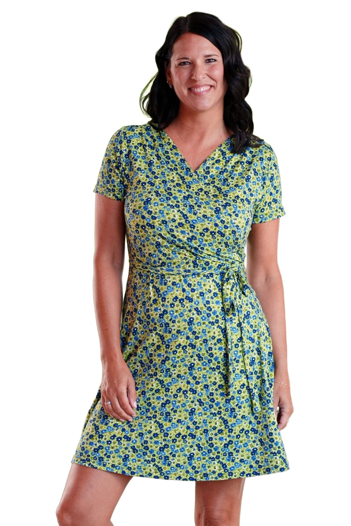 Robe pour femme par Rien ne se perd, tout se crée | Margarita Vert Bleu | Boutique Vvög, vêtements mode pour homme et femme