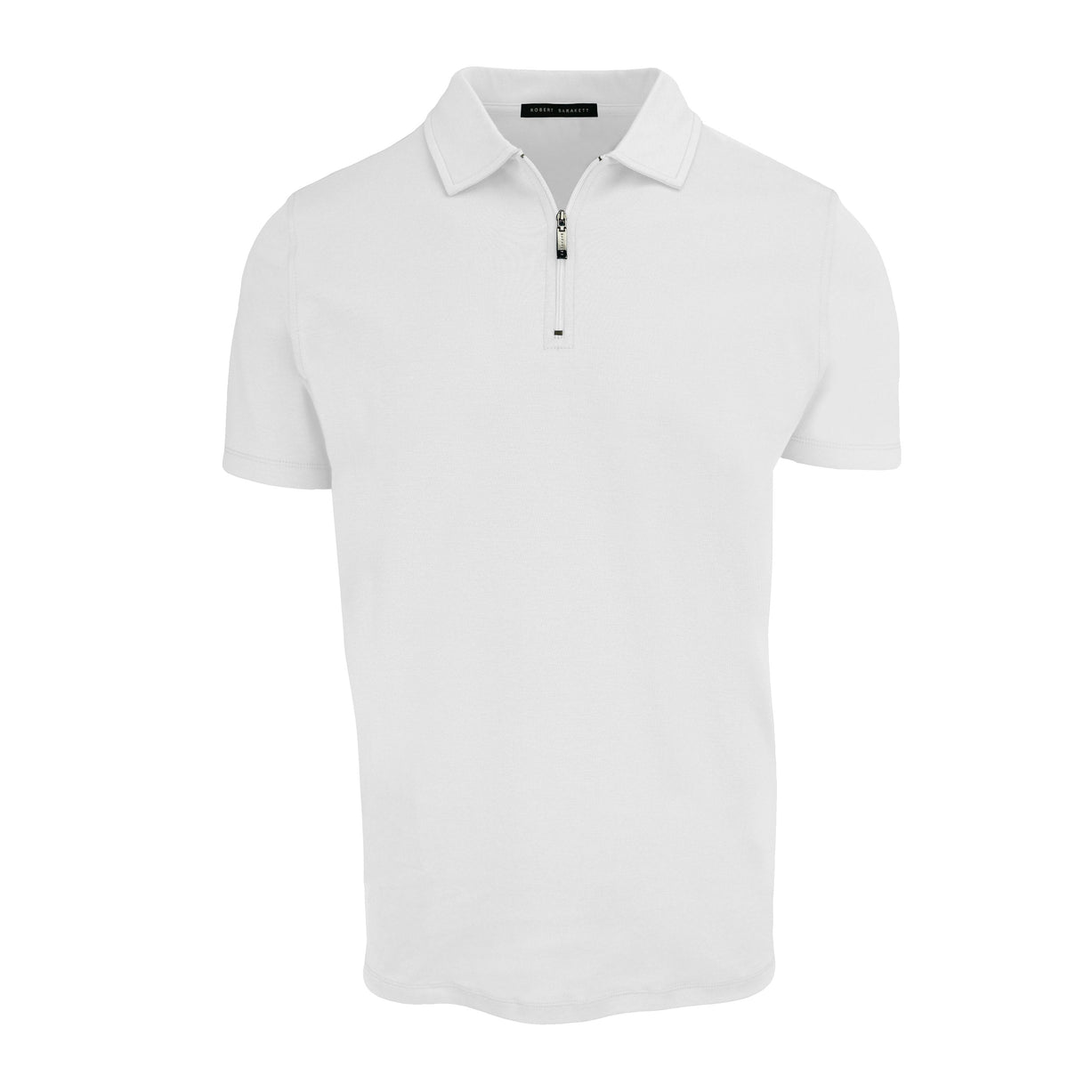 Polo avec fermeture éclair pour homme par Robert Barakett | Georgia RB01030 Blanc | Boutique Vvög, vêtements mode pour homme & femmes