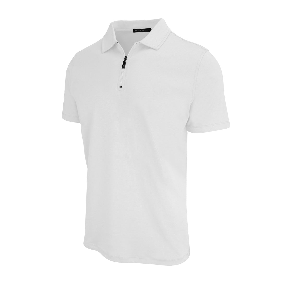 Polo avec fermeture éclair pour homme par Robert Barakett | Georgia RB01030 Blanc | Boutique Vvög, vêtements mode pour homme & femmes