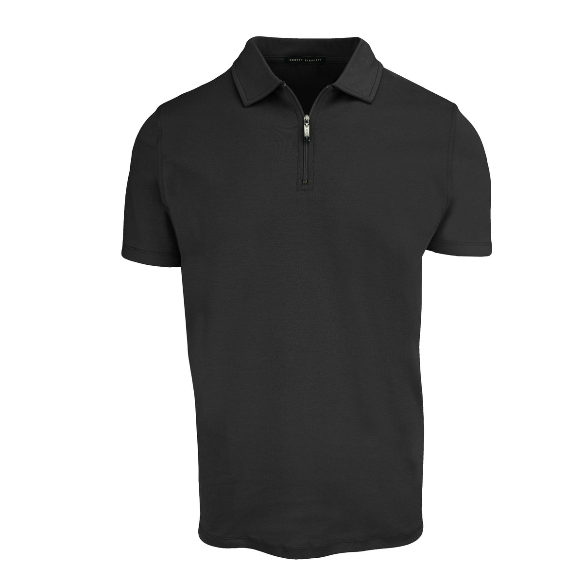 Polo avec fermeture éclair pour homme par Robert Barakett | Georgia RB01030 Noir | Boutique Vvög, vêtements mode pour homme & femmes