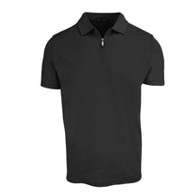 Polo avec fermeture éclair pour homme par Robert Barakett | Georgia RB01030 Noir | Boutique Vvög, vêtements mode pour homme & femmes
