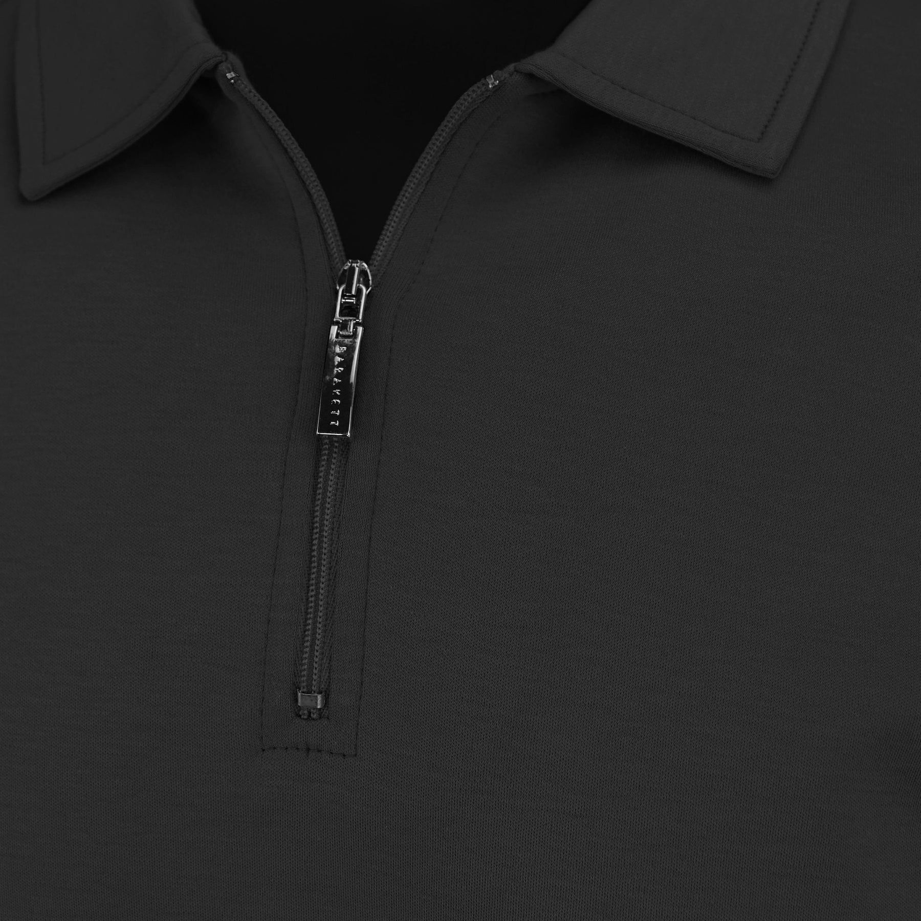 Polo avec fermeture éclair pour homme par Robert Barakett | Georgia RB01030 Noir | Boutique Vvög, vêtements mode pour homme & femmes