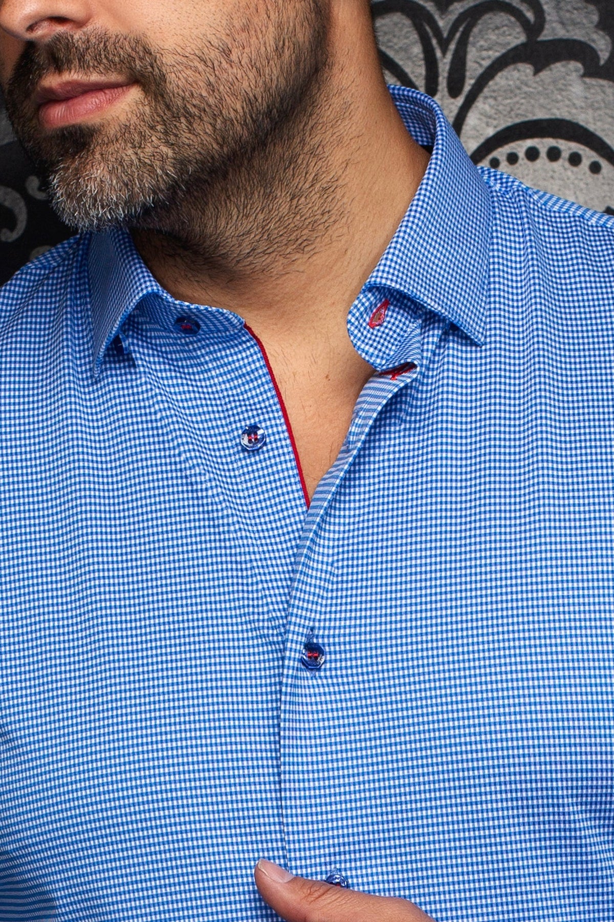 Chemise en nylon pour homme par Au Noir | SALENTO Bleu | Boutique Vvög, vêtements mode pour homme et femme