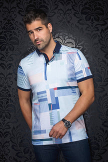 Polo for men by Au Noir | SAN REMO Aqua | Boutique Vvög, complete inventory of the Au Noir brand