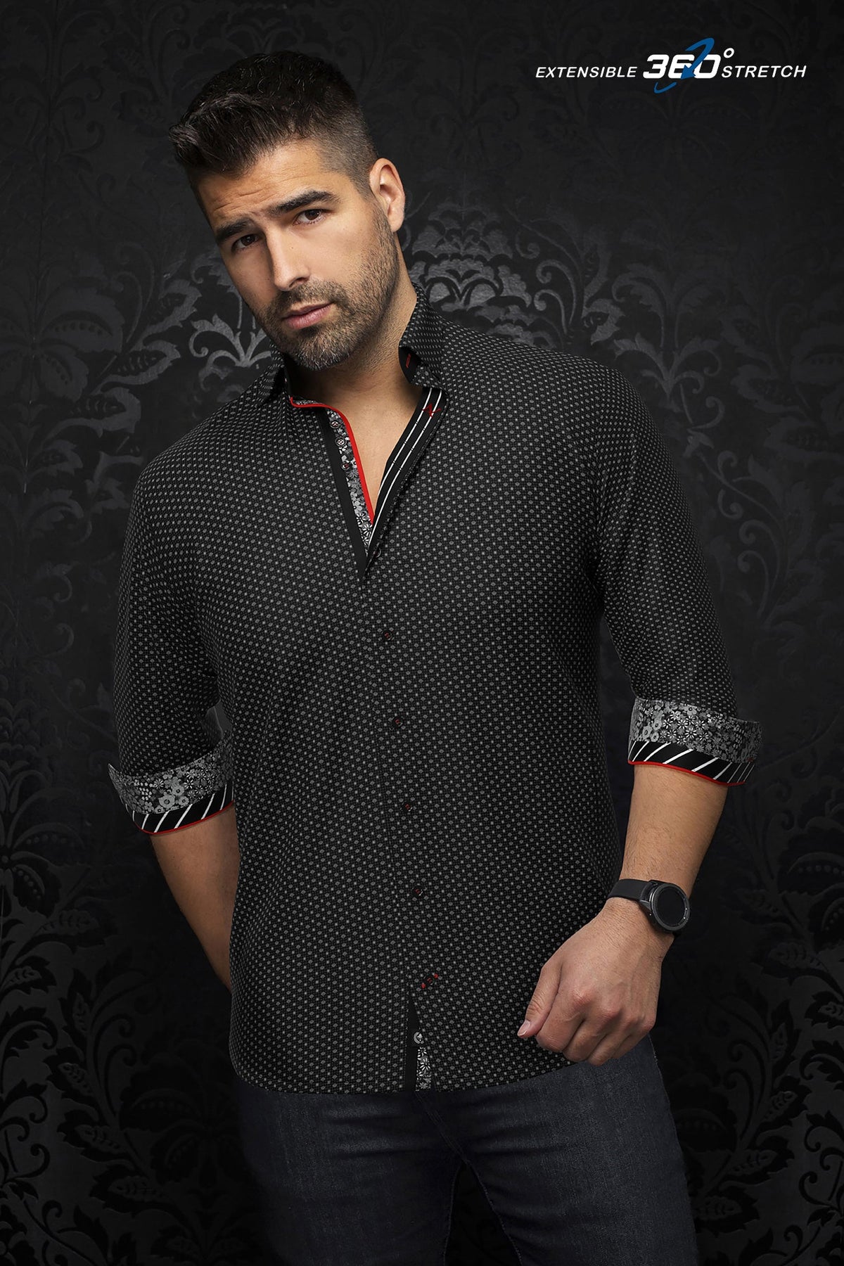 Chemise manches longues en Knit pour homme par Au Noir | SAUTOR Noir | Boutique Vvög, inventaire complet de la marque Au Noir