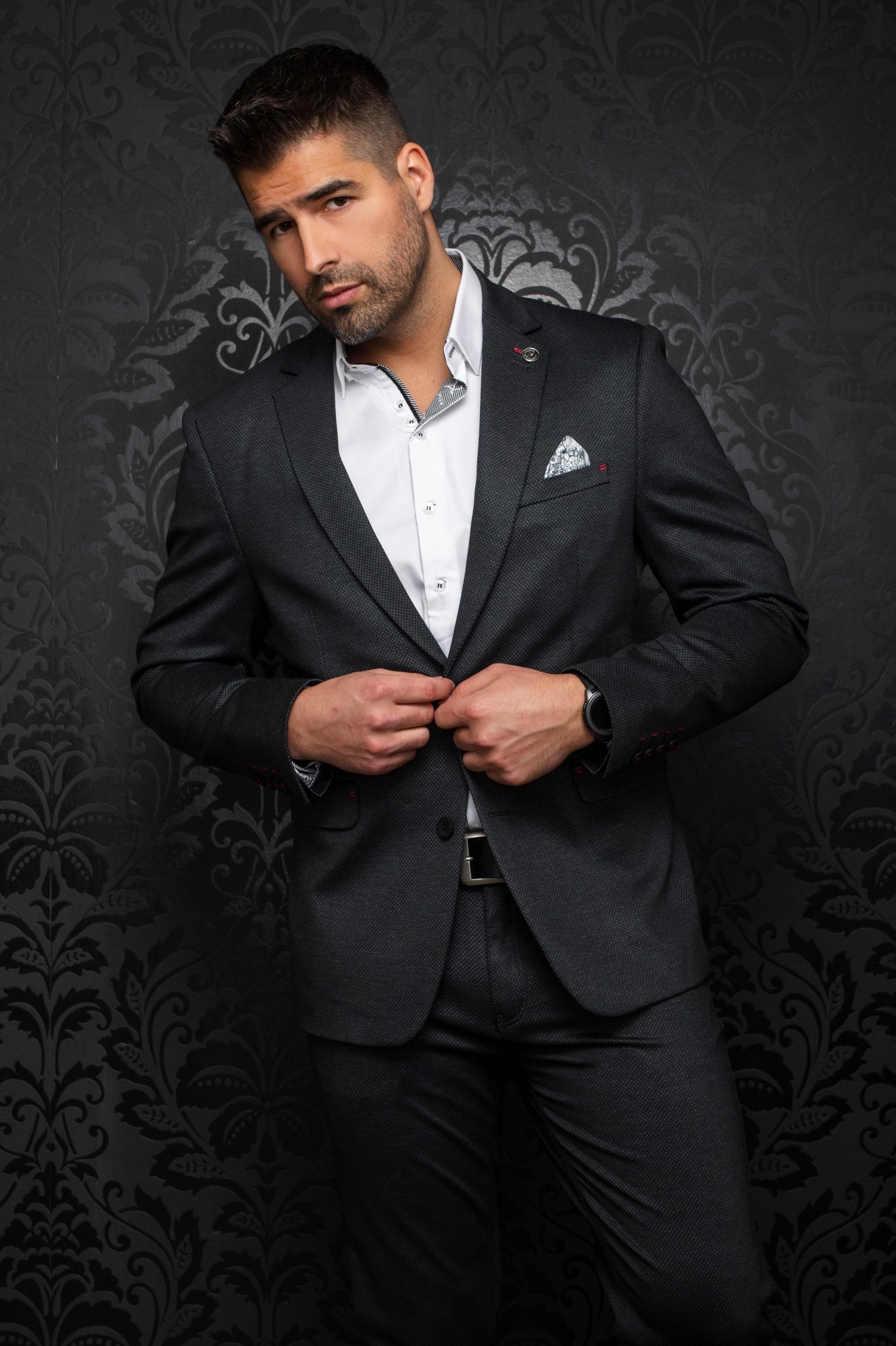 Blazer for men by Au Noir | SCOTT Dark Grey | Boutique Vvög, fashion clothing for men & women