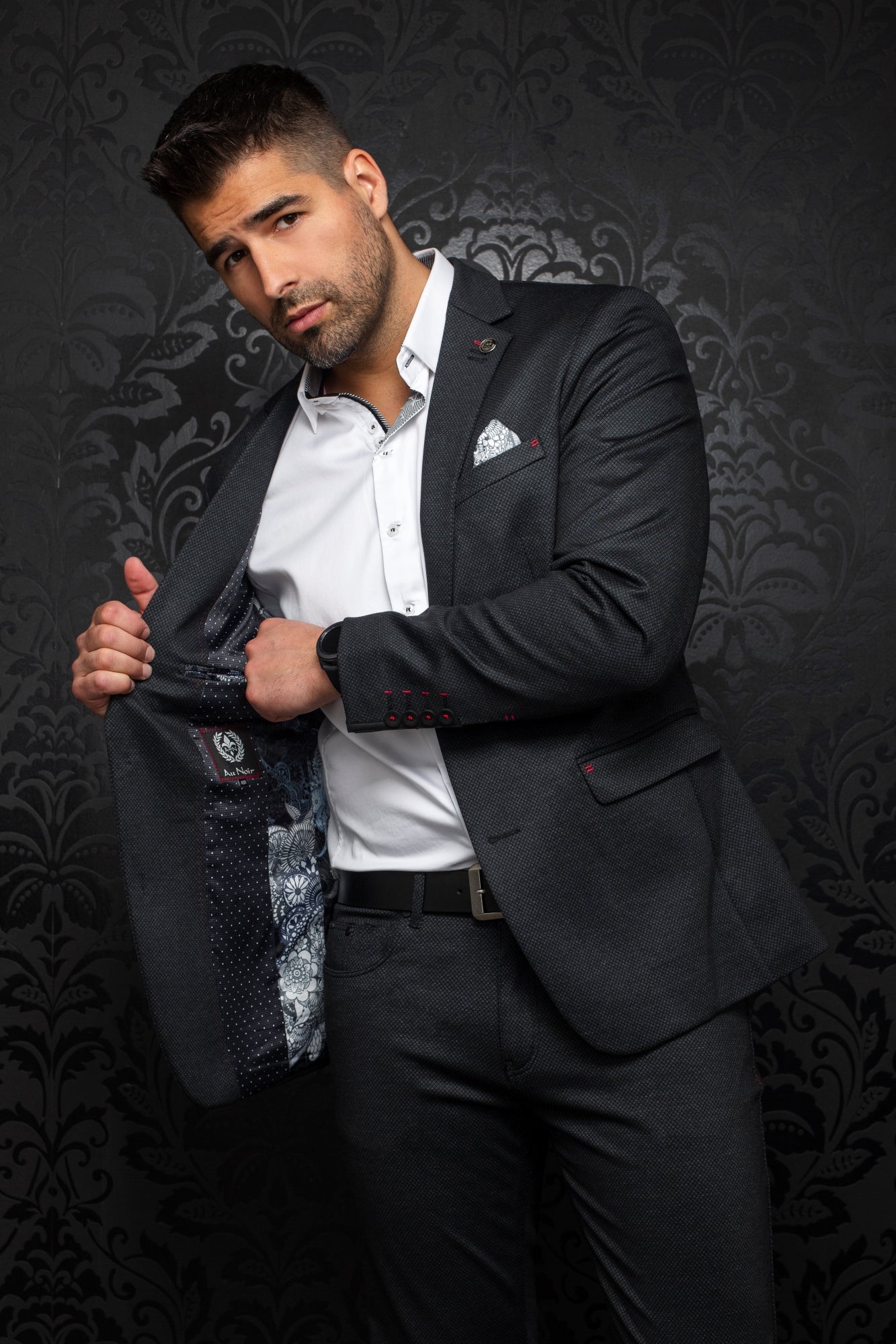 Blazer for men by Au Noir | SCOTT Dark Grey | Boutique Vvög, fashion clothing for men & women