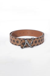 Belt for men by Au Noir | SHELBY Brown Metal | Boutique Vvög, complete inventory of the Au Noir brand