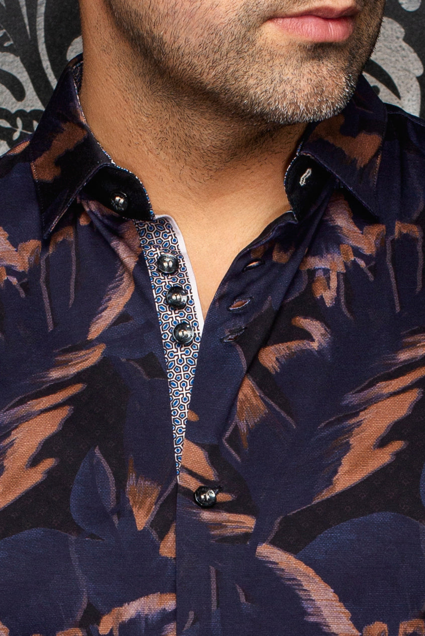 Chemise manches courtes en Knit extensible pour homme par Au Noir | SILVERCLIF (SS) Noir | Boutique Vvög, inventaire complet de la marque Au Noir