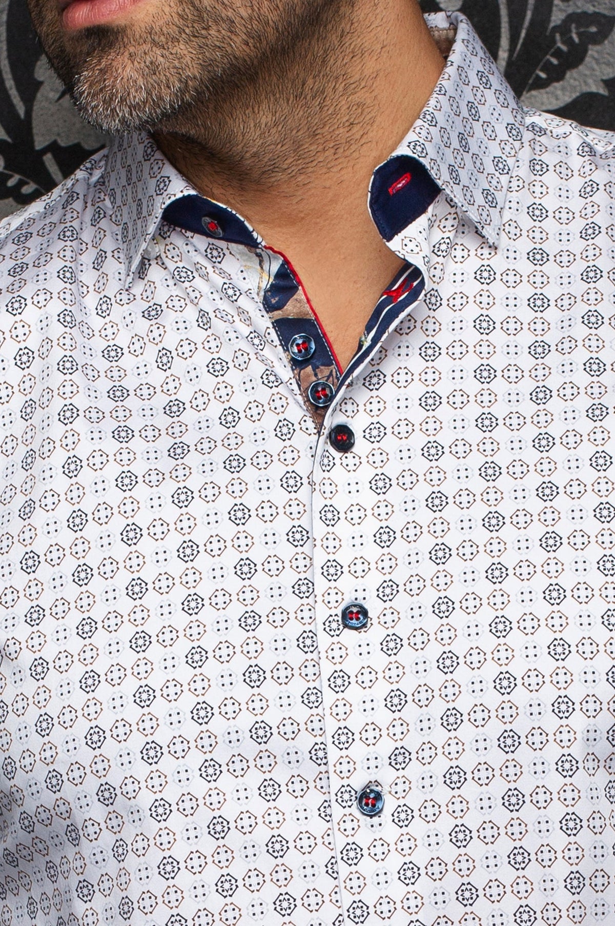 Chemise manches longues en coton extensible pour homme par Au Noir | SKYDALE Blanc | Boutique Vvög, inventaire complet de la marque Au Noir