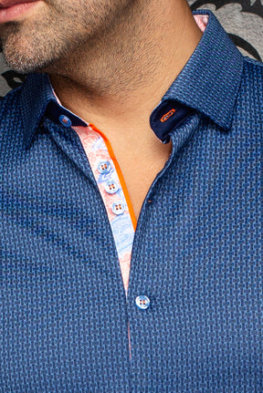 Chemise manches courtes en Knit extensible pour homme par Au Noir | SONORAN (SS) Marine | Boutique Vvög, inventaire complet de la marque Au Noir