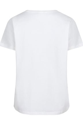 T-Shirt pour femme par Esqualo | SP2505015 Blanc Cassé/Sable | Boutique Vvög, vêtements mode pour homme et femme