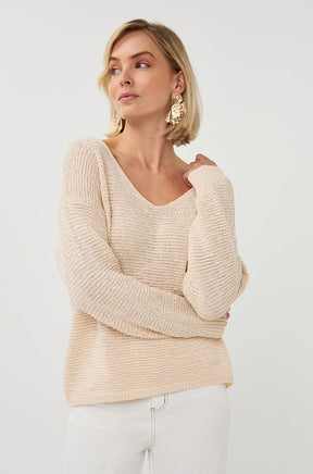 Tricot pour femme par Esqualo | SP2602020 Biscuit | Boutique Vvög, vêtements mode pour homme et femme