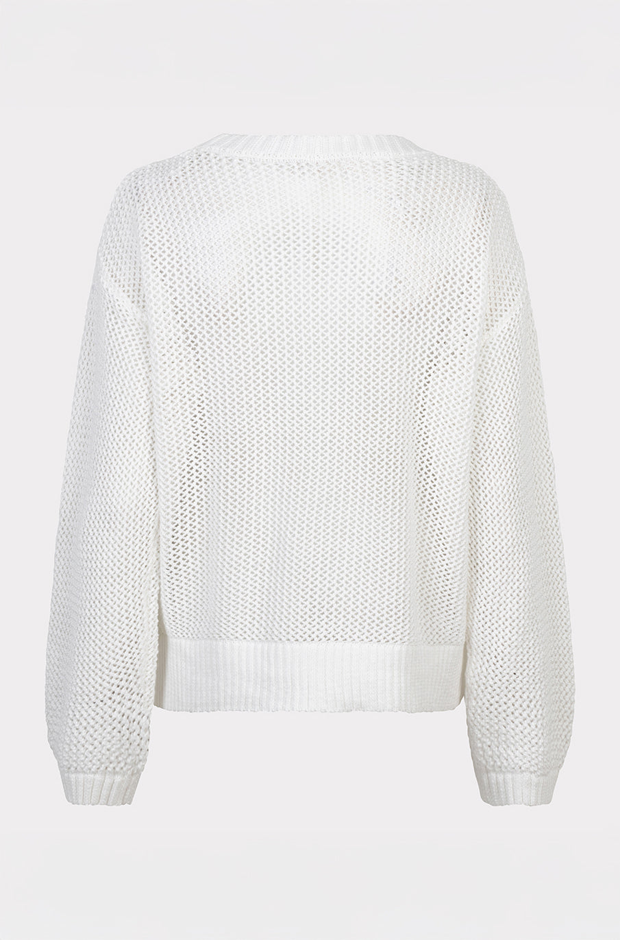 Chandail avec ouvertures pour femme par Esqualo | SP2602032 Blanc Cassé | Boutique Vvög, vêtements mode pour homme et femme