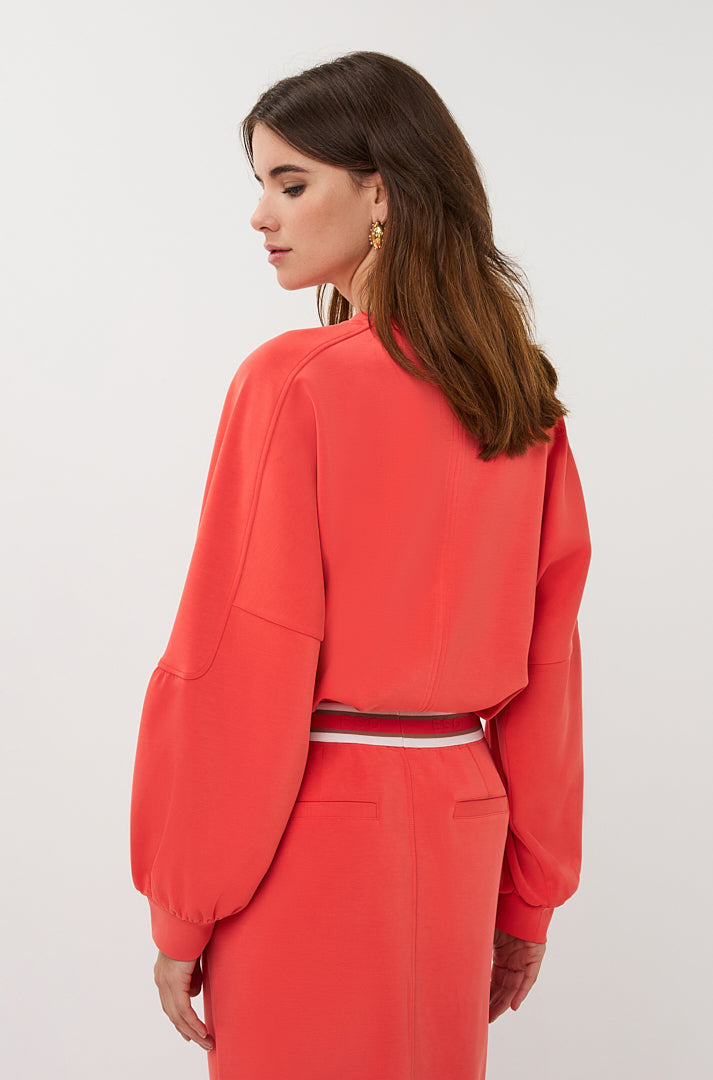 Chandail manches longues pour femme par Esqualo | SP2605000 Rouge Chili | Boutique Vvög, vêtements mode pour homme et femme