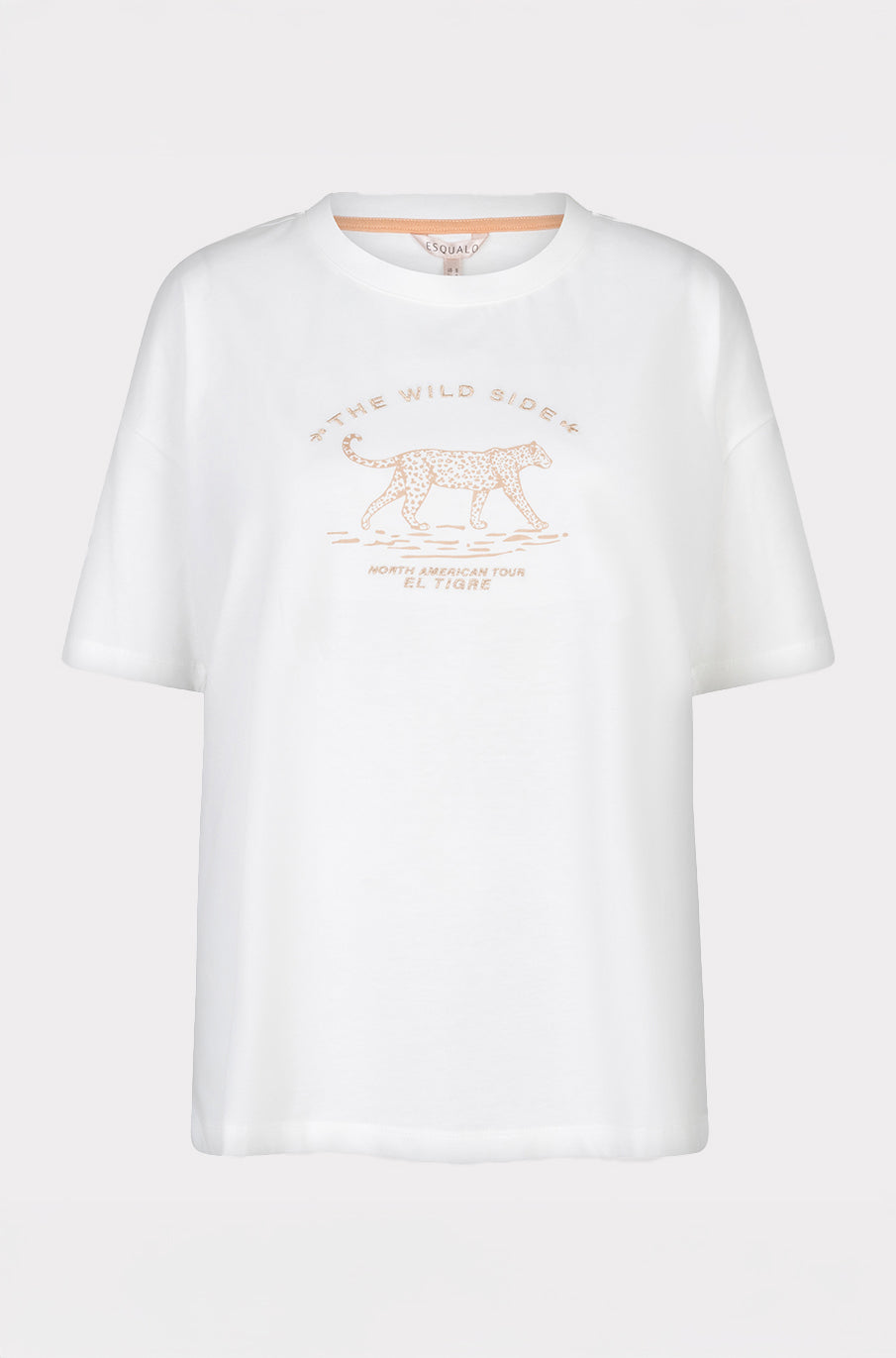 T-Shirt pour femme par Esqualo | SP2605013 Blanc Cassé Sable | Boutique Vvög, vêtements mode pour homme et femme