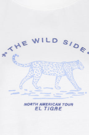 T-Shirt pour femme par Esqualo | SP2605013 Blanc Cassé Bleu Ciel | Boutique Vvög, vêtements mode pour homme et femme