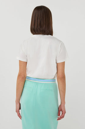 T-Shirt pour femme par Esqualo | SP2605014 Blanc Cassé Menthe | Boutique Vvög, vêtements mode pour homme et femme