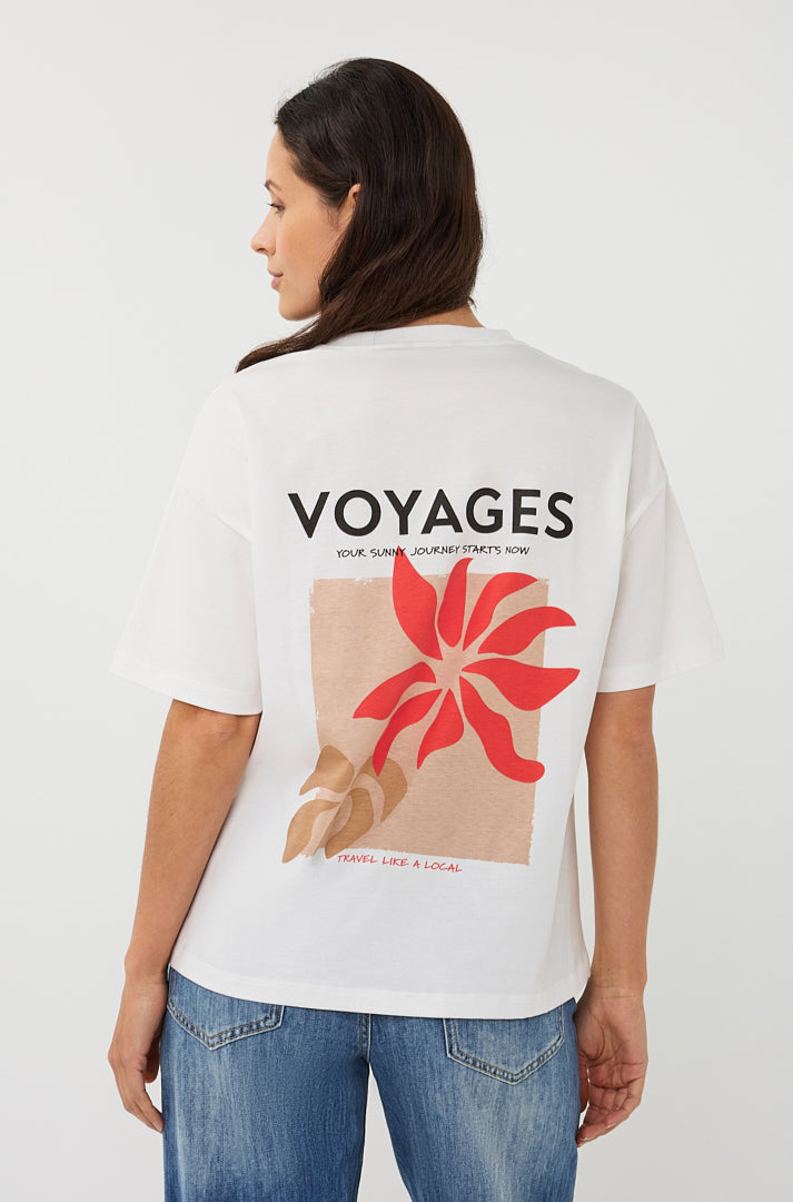 T-Shirt pour femme par Esqualo | SP2605015 Blanc Cassé Chili | Boutique Vvög, vêtements mode pour homme et femme