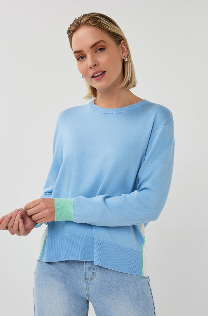 T-Shirt pour femme par Esqualo | SP2607009 Bleu Pacifique | Boutique Vvög, vêtements mode pour homme et femme