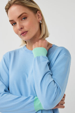 T-Shirt pour femme par Esqualo | SP2607009 Bleu Pacifique | Boutique Vvög, vêtements mode pour homme et femme